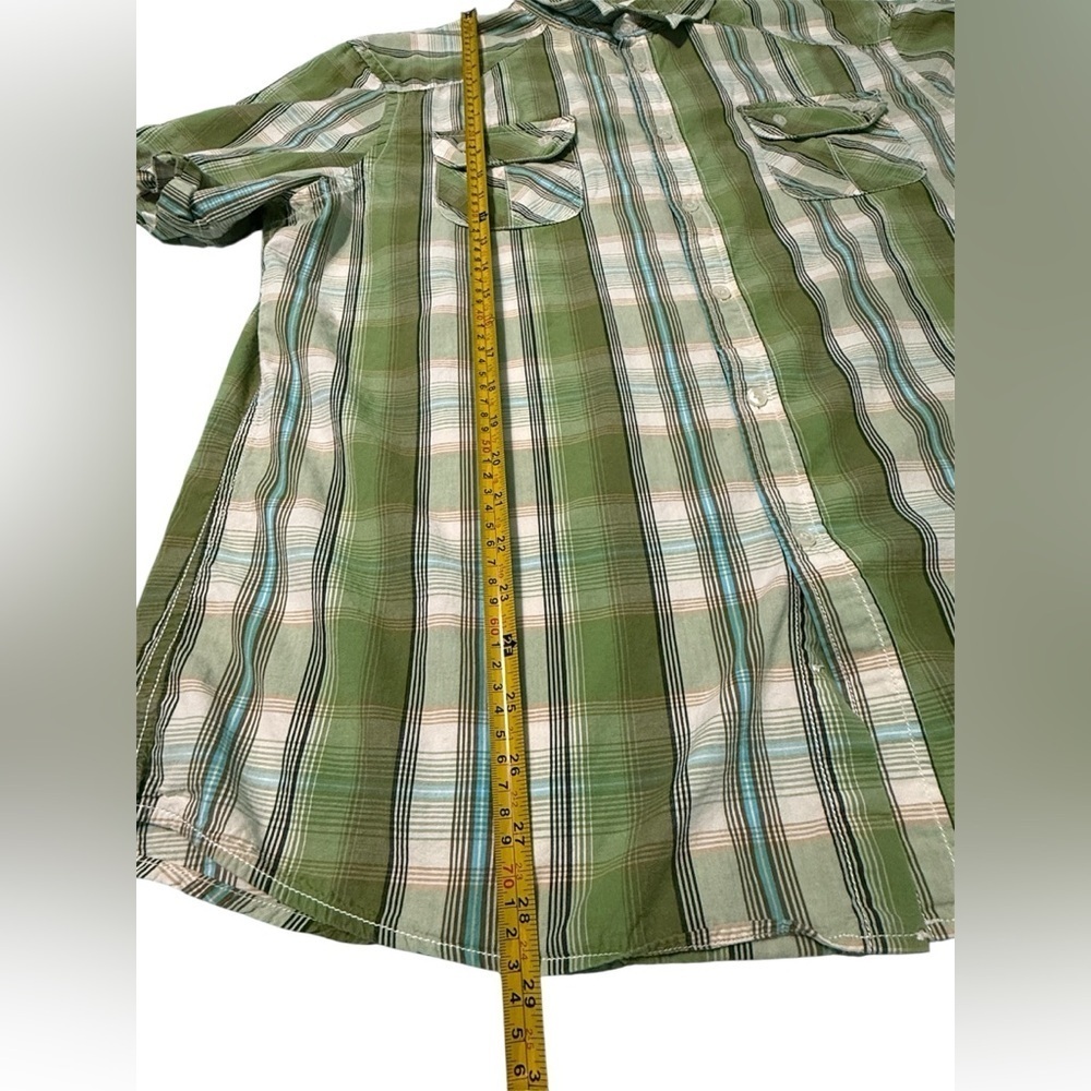 Redwood Green Plaid Men's Shirt Size XL 100%Cotton - Picture 4 of 7